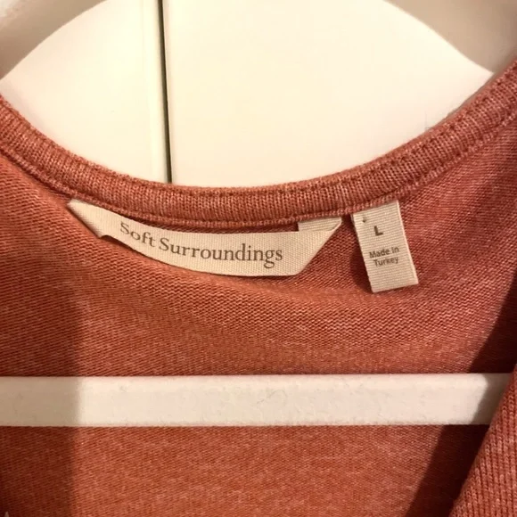 Soft Surroundings Orange/burnt Sienna color Comfortable, thick Tunic Size Large - Picture 3 of 3